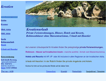Tablet Screenshot of kroatien-private.com